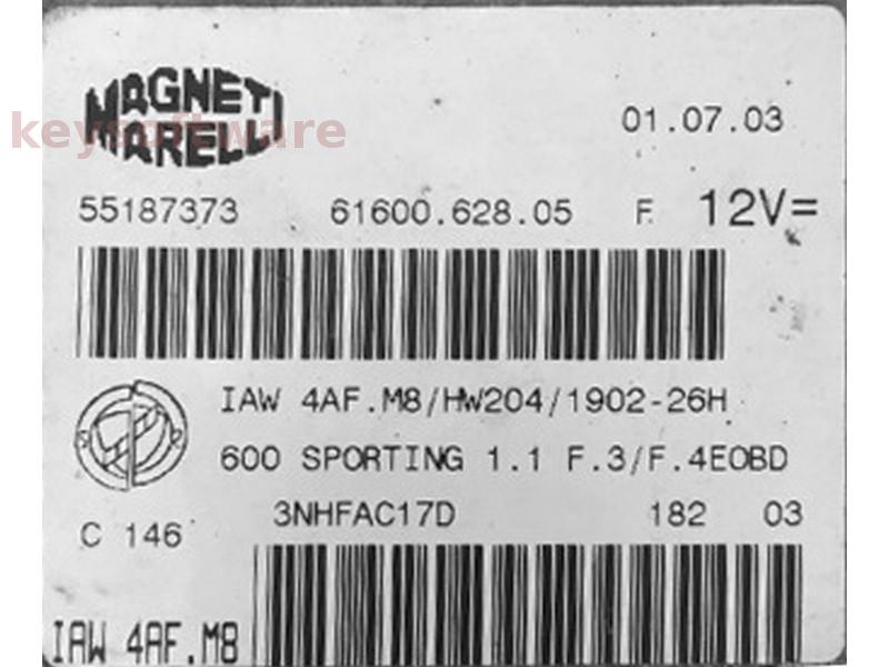 ECU Fiat 600 1.1 55187373 4AF.M8 {