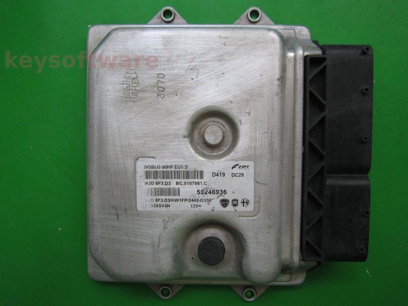 ECU Fiat Doblo 1.3JTD 55246936 8F3.D3 }