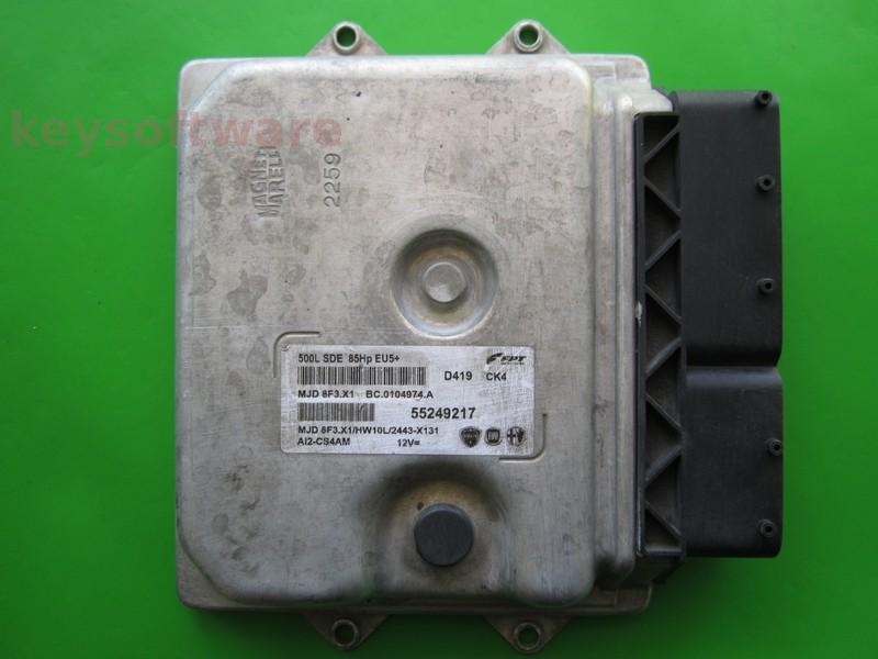 ECU Fiat 500 1.3JTD 55249217 8F3.X1