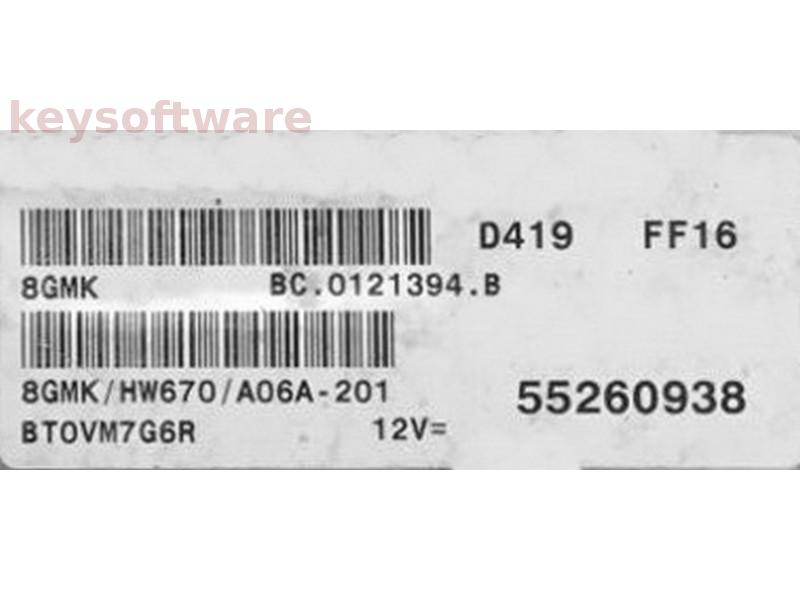 ECU Fiat 500 1.4 55260938 8GMK {