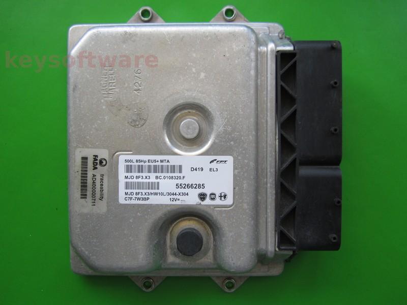 ECU Fiat 500 1.3JTD 55266285 8F3.X3