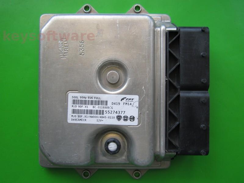 ECU Fiat 500 1.3JTD 55274377 9DF.X1 }