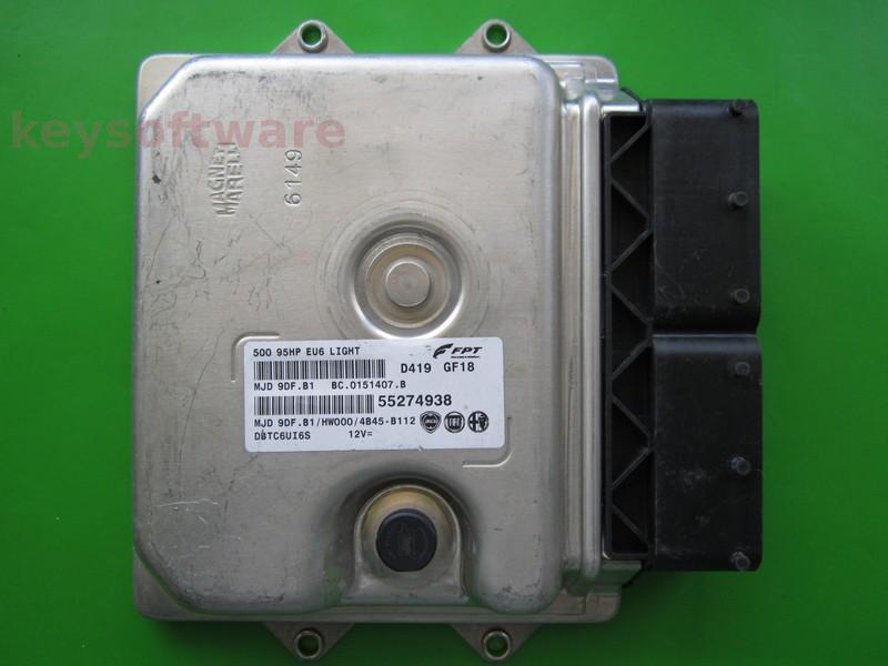 ECU Fiat 500 1.3JTD 55274938 9DF.B1 }