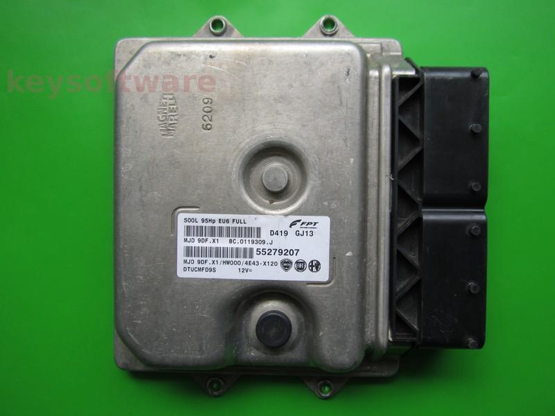 ECU Fiat 500 1.3JTD 55279207 9DF.X1 }
