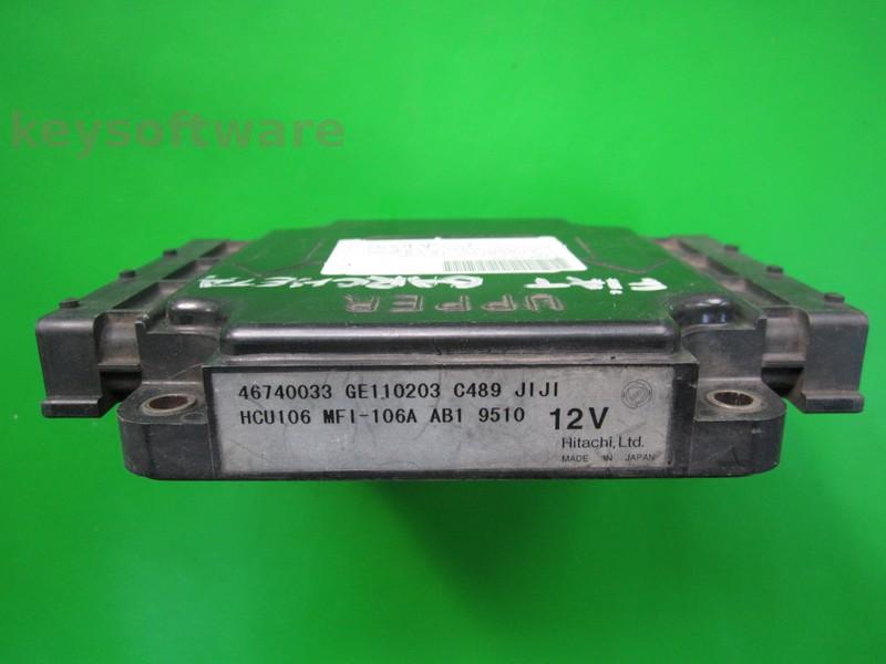 ECU Fiat Barchetta 1.8 46740033 GE110203 MFI-106A {