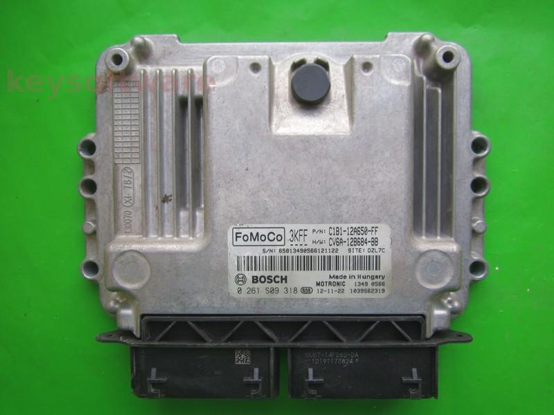 ECU Ford Fiesta 1.0 C1B1-12A650-FF 0261S09318 MED17.0.1 }