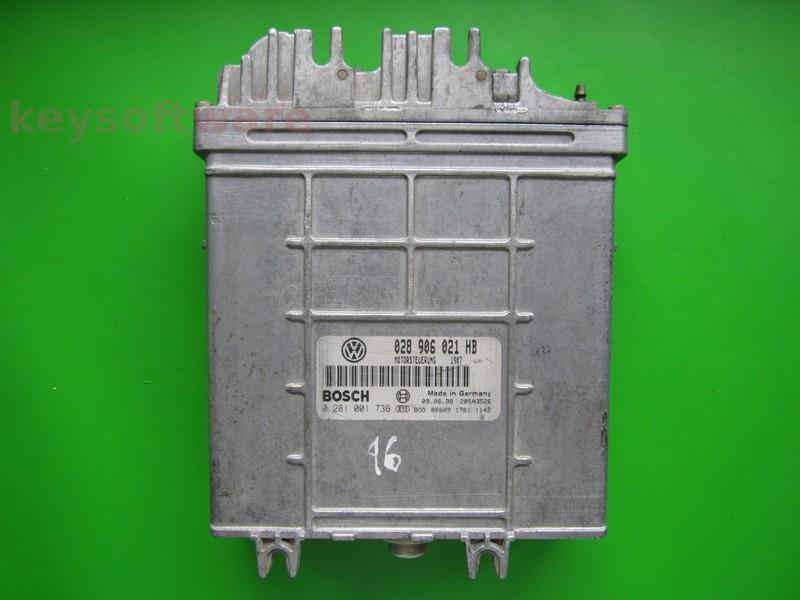 ECU Seat Cordoba 1.9TDI 028906021HB 0281001736 MSA15.5 AFN{+