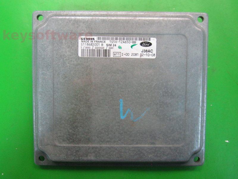 ECU Ford Ka 1.3 1S5X-12A650-BB S118685001B SIM24