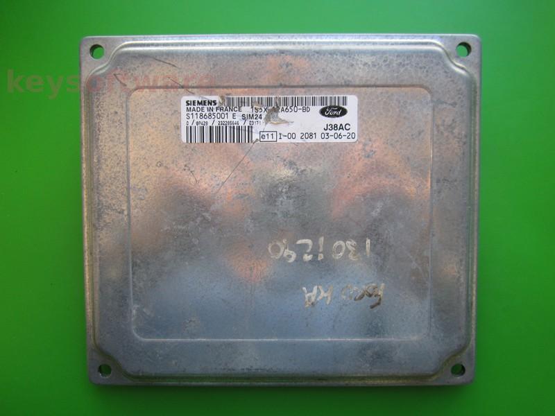 ECU Ford Ka 1.3 1S5X-12A650-BD S118685001E SIM24