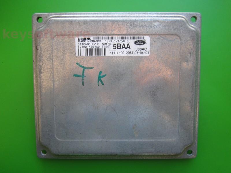 ECU Ford Ka 1.3 1S5X-12A650-CC S118685002C SIM24