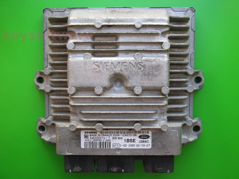 ECU Ford Fiesta 1.4TDCI 2S6A-12A650-BK 5WS40027J-T SID802 {+
