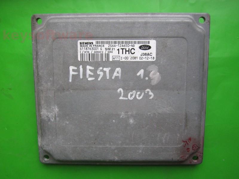 ECU Ford Fiesta 1.3 2S6A-12A650-ND S118763001G SIM21 {+