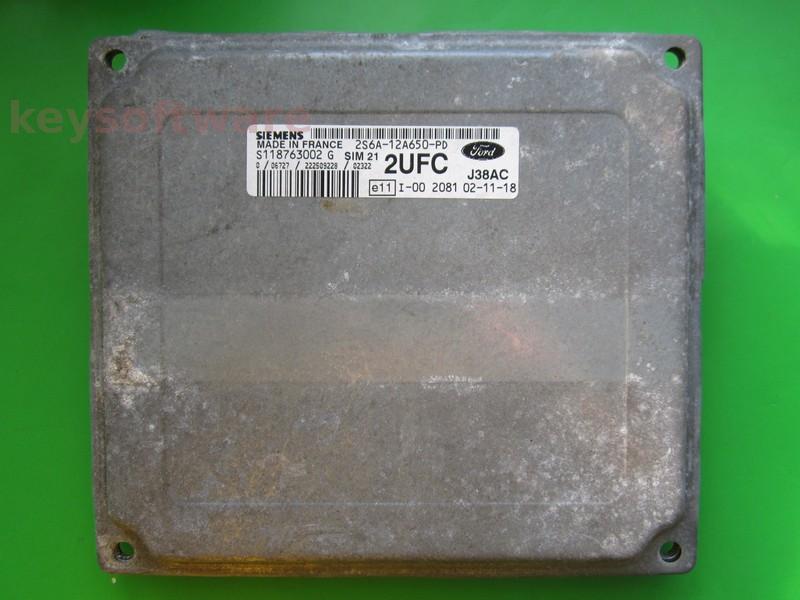 ECU Ford Fiesta 1.3 2S6A-12A650-PD S118763002G SIM21 {