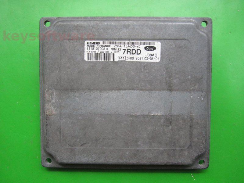 ECU Ford Fiesta 1.4 2S6A-12A650-YD S118107006D SIM22