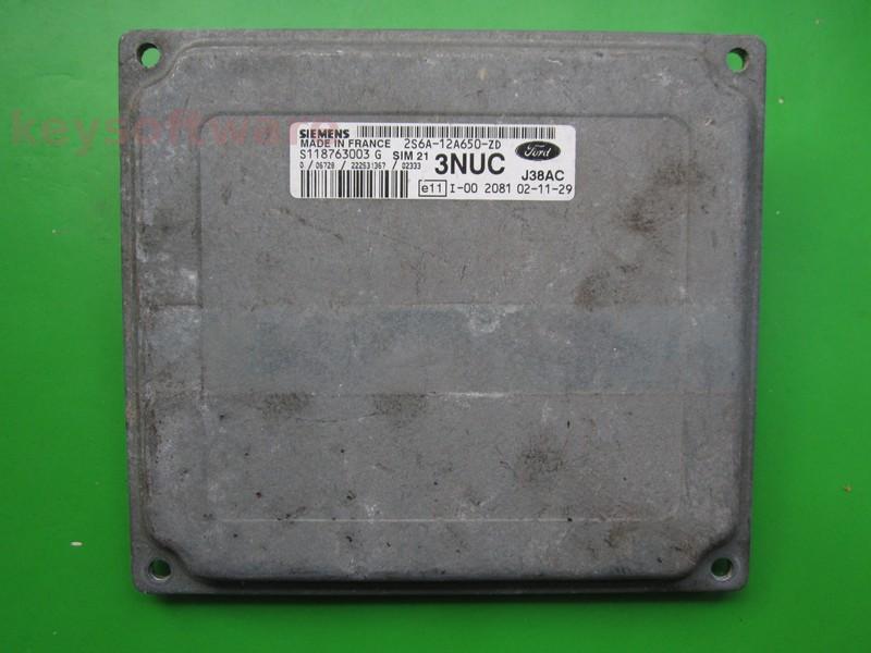 ECU Ford Fiesta 1.3 2S6A-12A650-ZD S118763003G SIM21 }
