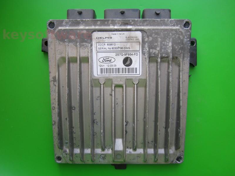 ECU Ford Mondeo 2.0TDCI 2S7Q-9F954-FD 80981D DDCR