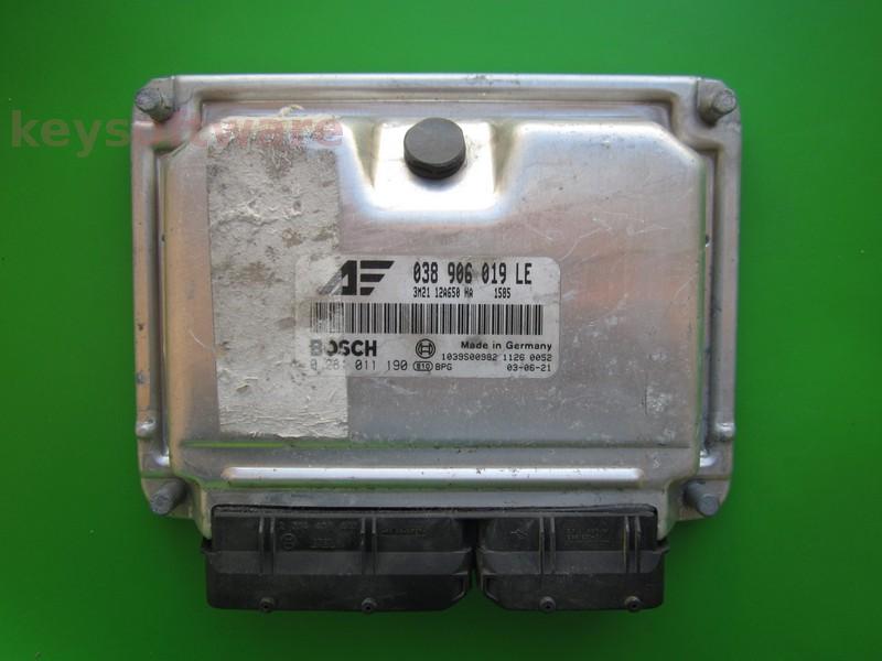 ECU Ford Galaxy 1.9TDI 3M21-12A650-HA 0281011190 EDC15P+ ANU~