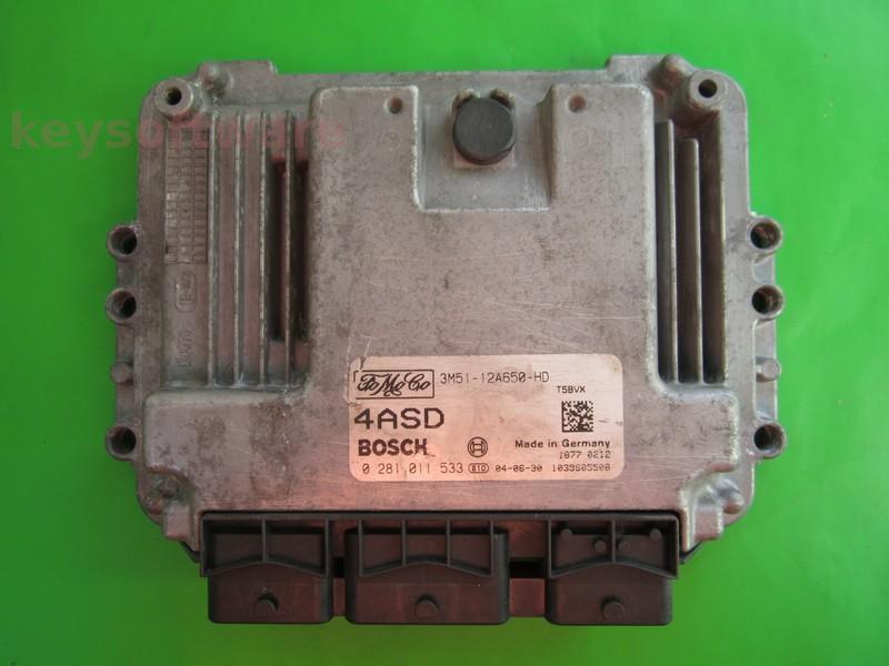 ECU Ford C-Max 1.6TDCI 3M51-12A650-HD 0281011533 EDC16C3 }