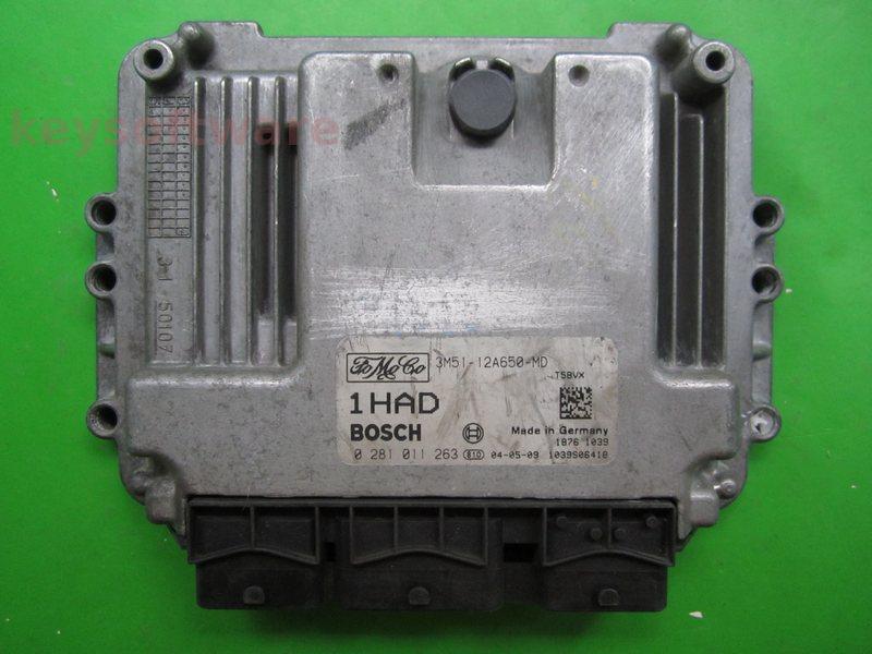 ECU Ford Focus 1.6TDCI 3M51-12A650-MD 0281011263 EDC16C3 }