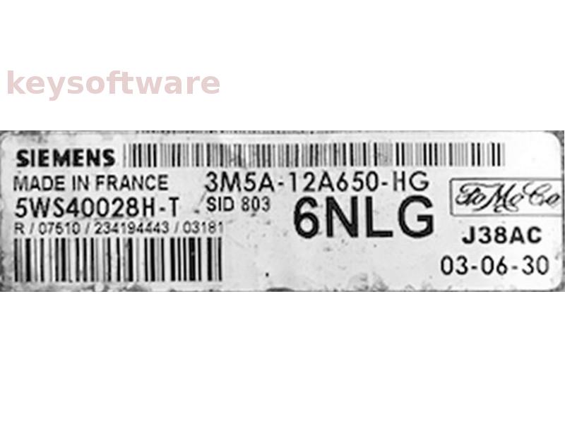 ECU Ford Focus 2.0TDCI 3M5A-12A650-HG 5WS40028H-T SID803