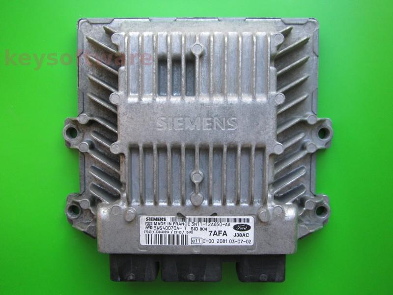 ECU Ford Fiesta 1.4TDCI 3N11-12A650-AA 5WS40070A-T SID804