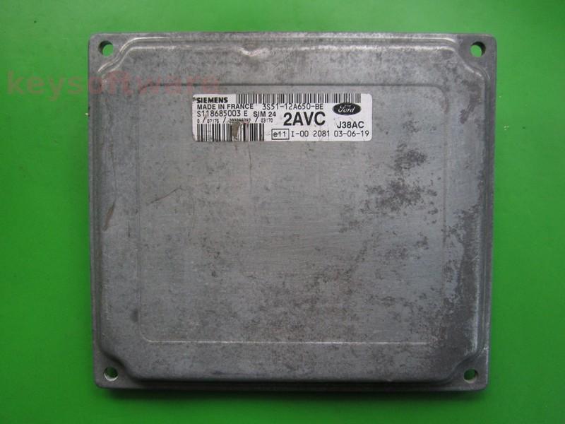 ECU Ford Ka 1.3 3S51-12A650-BE S118685003E SIM24