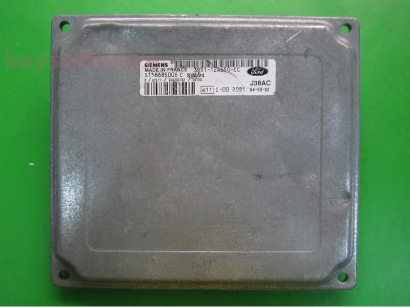 ECU Ford Ka 1.3 3S51-12A650-CC S118685006C SIM24