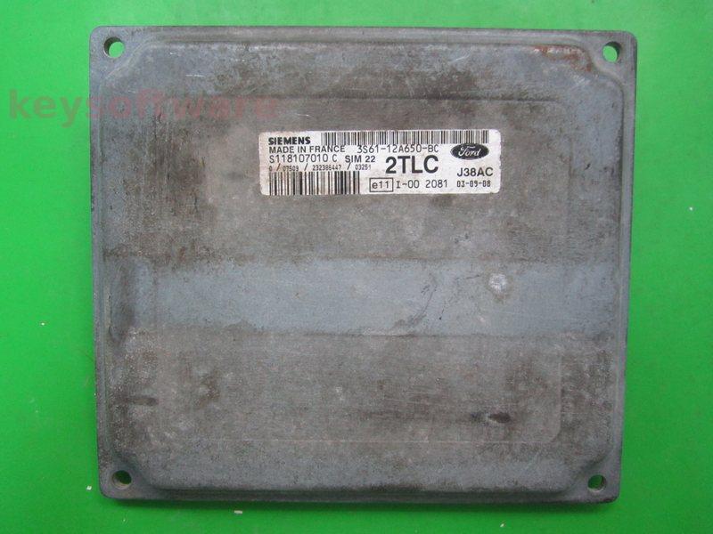 ECU Ford Fiesta 1.25 3S61-12A650-BC S118107010C SIM22