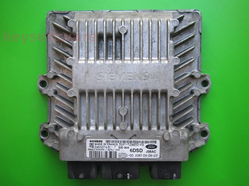 ECU Ford Fiesta 1.4TDCI 3S61-12A650-FD 5WS40143C-T SID804