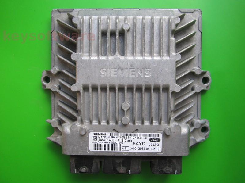ECU Ford Fiesta 1.4TDCI 3S61-12A650-LC 5WS40140E-T SID804 }