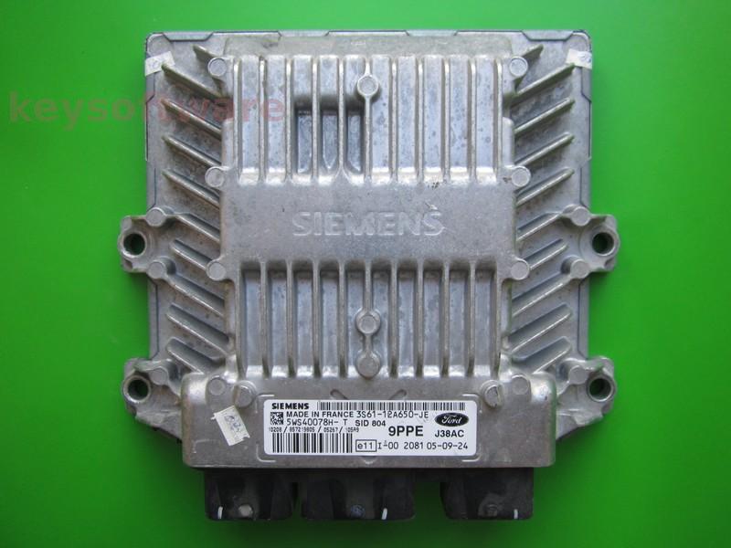 ECU Ford Fiesta 1.4TDCI 3S61-12A650-JE 5WS40078H-T SID804