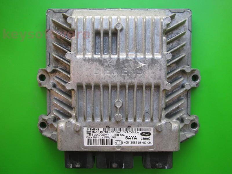ECU Ford Fiesta 1.4TDCI 3S61-12A650-LA 5WS40069A-T SID804