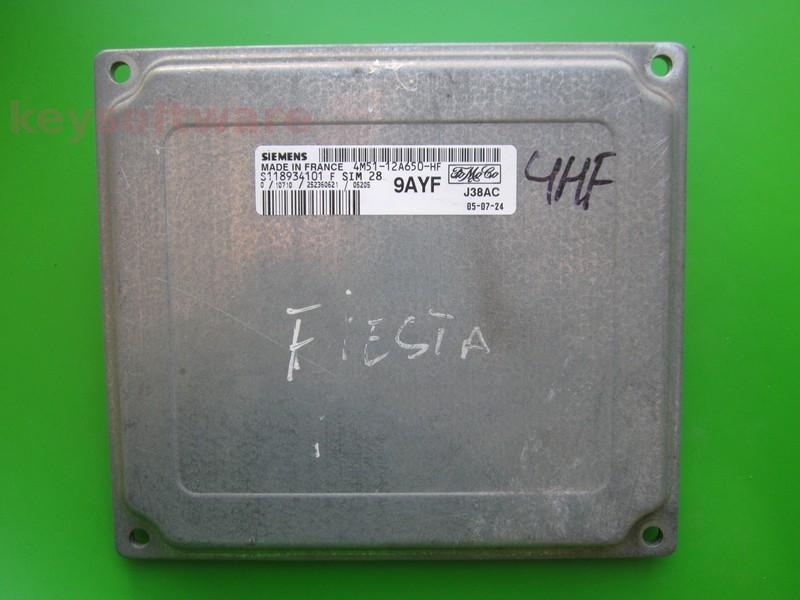 ECU Ford Focus 1.6 4M51-12A650-HF S118934101F SIM28 }