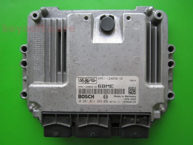ECU Ford Focus 1.6TDCI 4M51-12A650-ND 0281011263 EDC16C3 NOFAP }