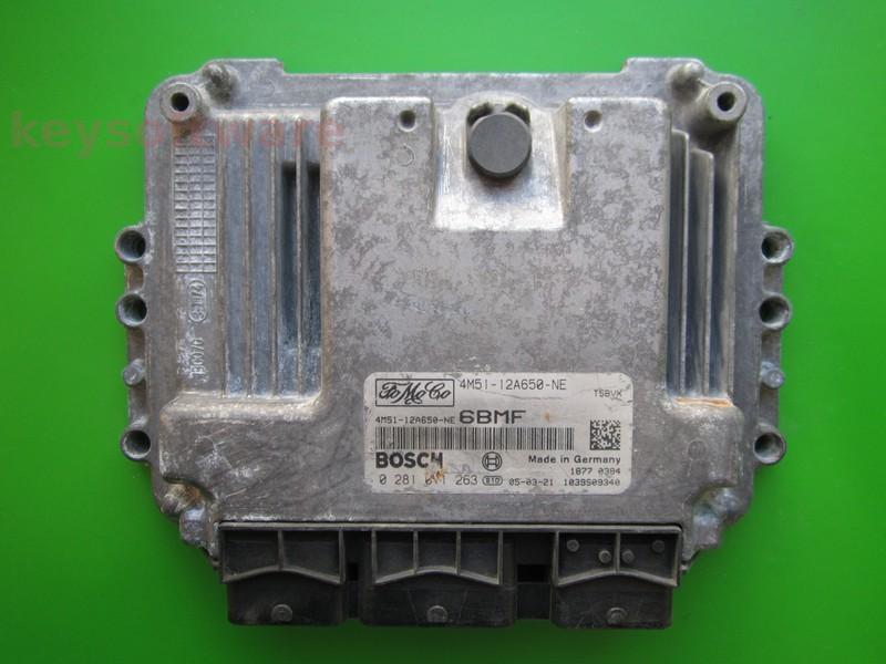 ECU Ford Focus 1.6TDCI 4M51-12A650-NE 0281011263 EDC16C3 }