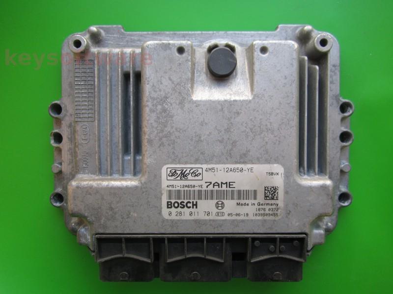 ECU Ford Focus 1.6TDCI 4M51-12A650-YE 0281011701 EDC16C34 { +