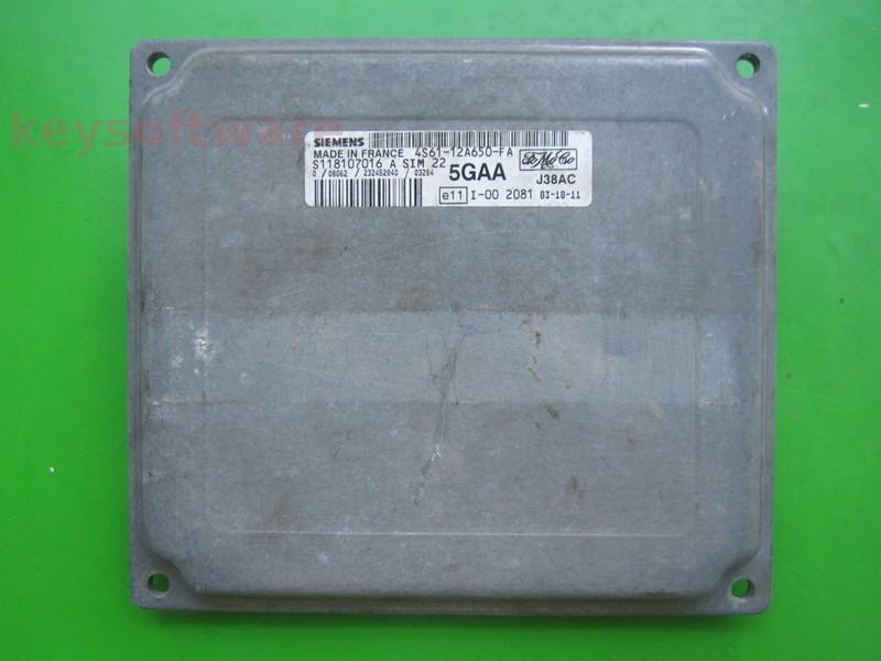 ECU Ford Fiesta 1.4 4S61-12A650-FA S118107016A SIM22