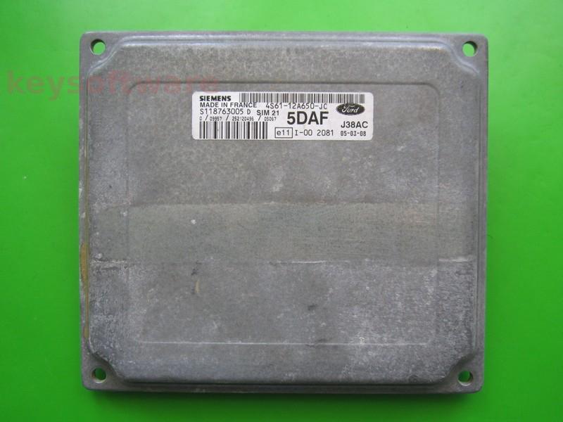 ECU Ford Fiesta 1.3 4S61-12A650-JC S118763005D SIM21 }