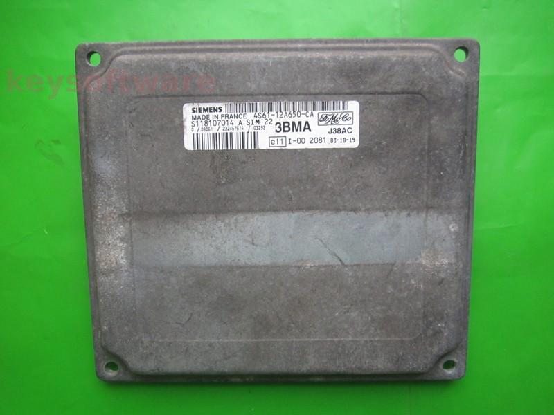 ECU Ford Fiesta 1.25 4S61-12A650-CA S118107014A SIM22