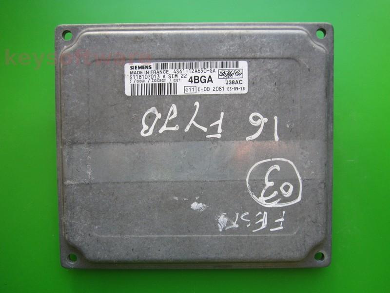 ECU Ford Fiesta 1.6 4S61-12A650-GA S118107013A SIM22 {