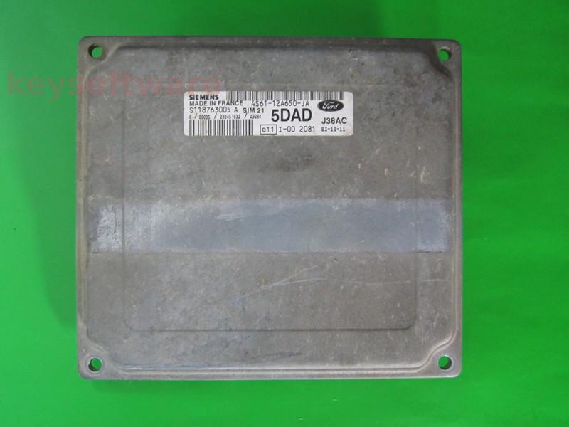 ECU Ford Fiesta 1.3 4S61-12A650-JA S118763005A SIM21 {