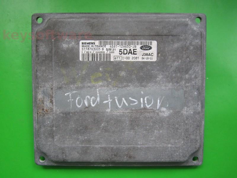 ECU Ford Fiesta 1.3 4S61-12A650-JB S118763005B SIM21 }