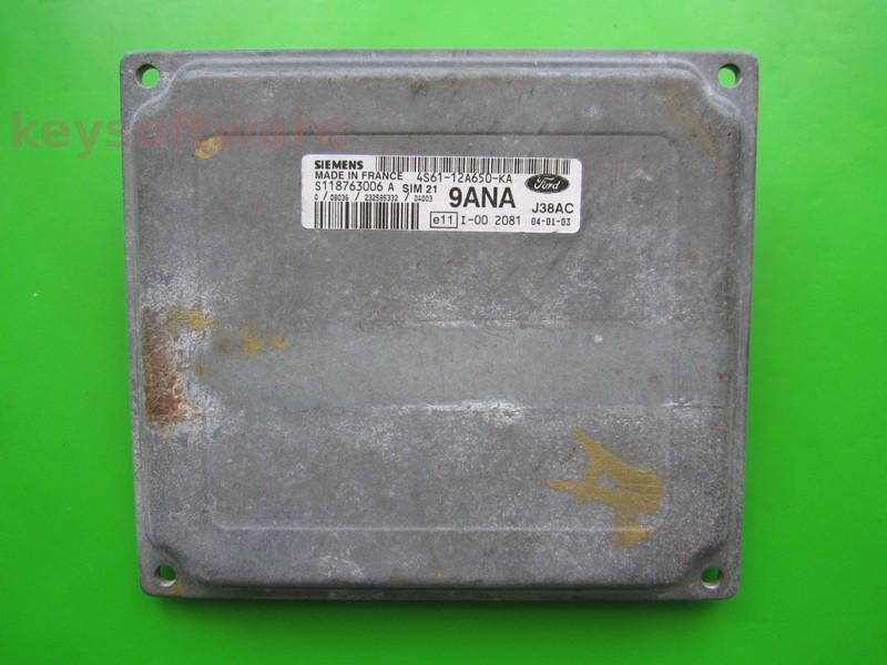 ECU Ford Fiesta 1.3 4S61-12A650-KA S118763006A SIM21