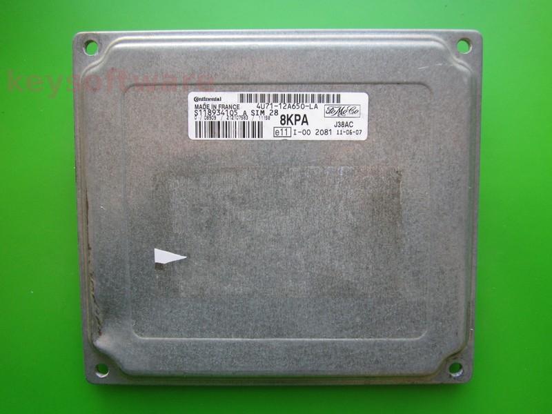 ECU Ford Focus 1.6 4U71-12A650-LA S118934105A SIM28