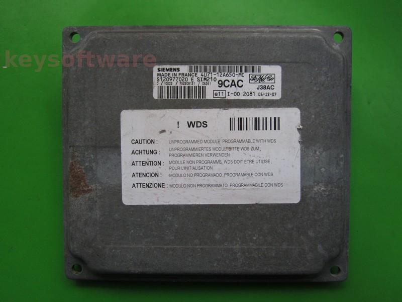 ECU Ford Fiesta 1.2 4U71-12A650-MC S120977020E SIM210