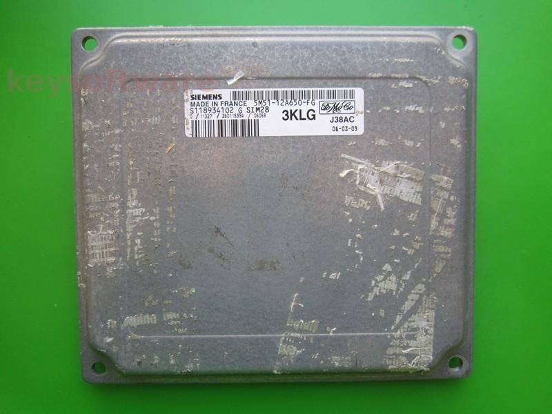 ECU Ford Focus 1.6 5M51-12A650-FG S118934102G SIM28