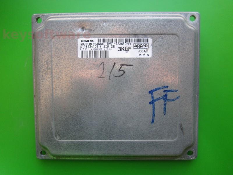 ECU Ford Focus 1.6 5M51-12A650-FF S118934102F SIM28