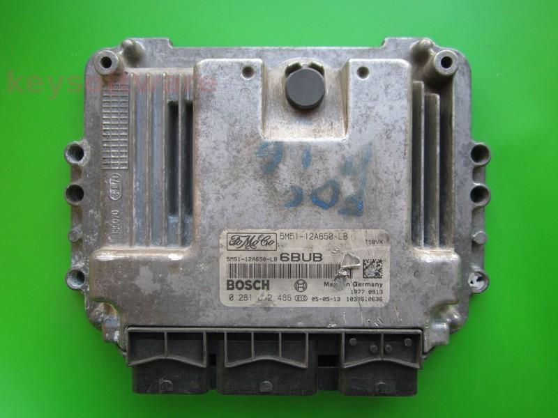 ECU Ford Focus 1.6TDCI 5M51-12A650-LB 0281012486 EDC16C34 }