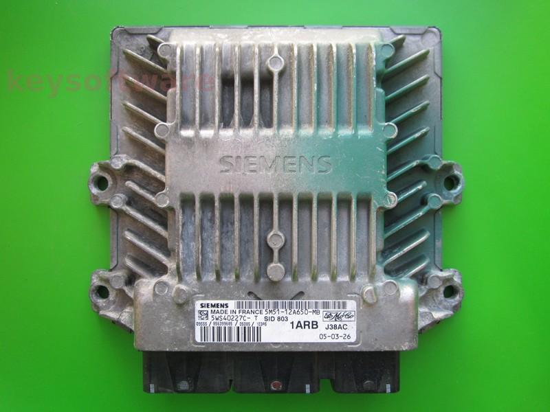 ECU Ford Focus 2.0TDCI 5M51-12A650-MB 5WS40227C-T SID803 }