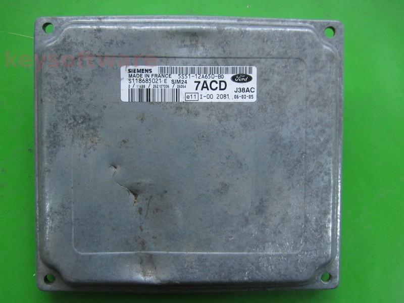 ECU Ford Ka 1.3 5S51-12A650-BD S118685021E SIM24 {